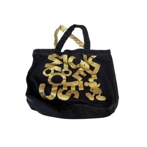 Disney Parks Black & Gold Mickey Mouse Tote Bag